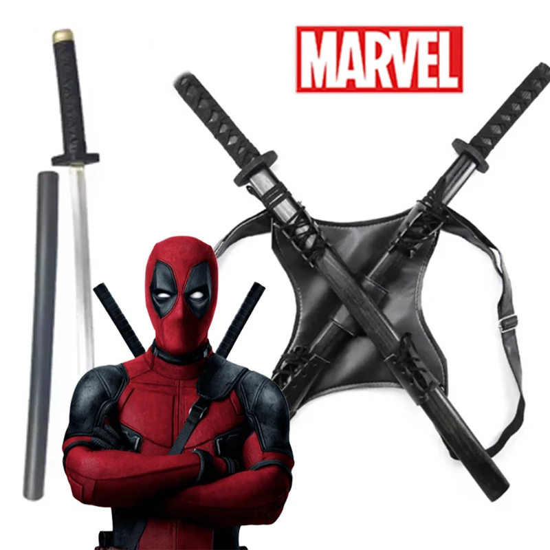 2024 Hot New 61cm Deadpool Katana Pu Anime Soul Figur Sword Samurai Knife Ninja Sword Cosplay Props Weapon For Youth Toys Gifts