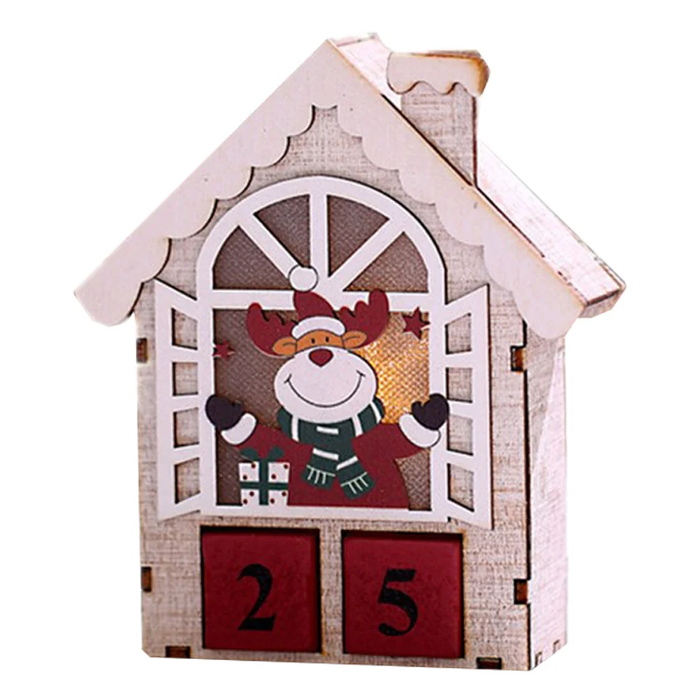 

1Pcs Wooden Block Calendar Christmas Countdown Perpetual Desktop Decoration Creative Xmas Festival Ornament Christmas Calendar