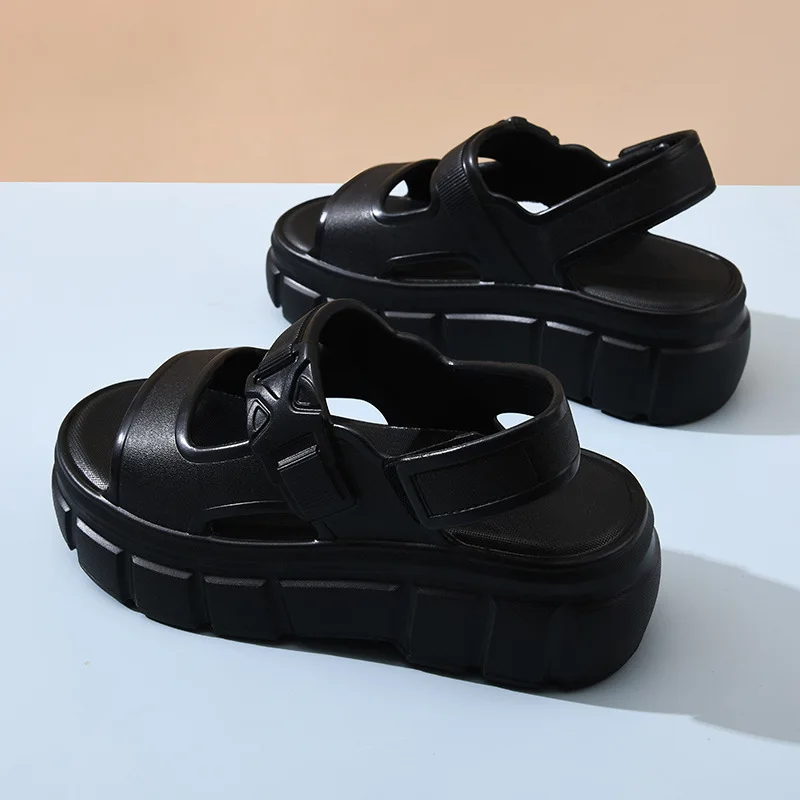 2025 صنادل أرضية للنساء أحذية الصيف الأنيقة عدم الانزلاق الأشرطة قابل للتعديل نعال شاطئ في الهواء الطلق الارتفاع تعزيز الشرائح