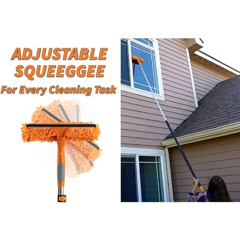 ชุดไม้ปัดฝุ่นเข้าถึงสูง 36 ฟุตพร้อมเสาต่อขยาย 7-30 ฟุต // ชุดปัดฝุ่นเพดานสูงและชุดทําความสะอาดหน้าต่าง