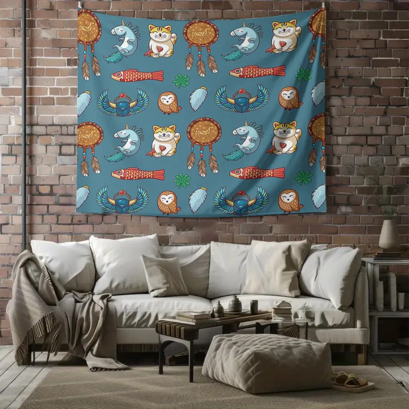 بوهو قماش مزخرف جداري الهبي ماندالا غابة طبيعة شجرة نسيج ديكور الغرفة الجمالية معلقة نسيج غرفة نوم غرفة المعيشة جدار الفن #6