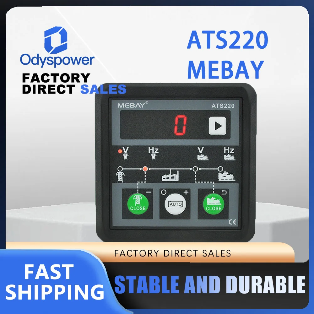 Mebay ATS220 Genset ATS Switch Controller Automatic Manual LED Display Generator Control switch Module Panel