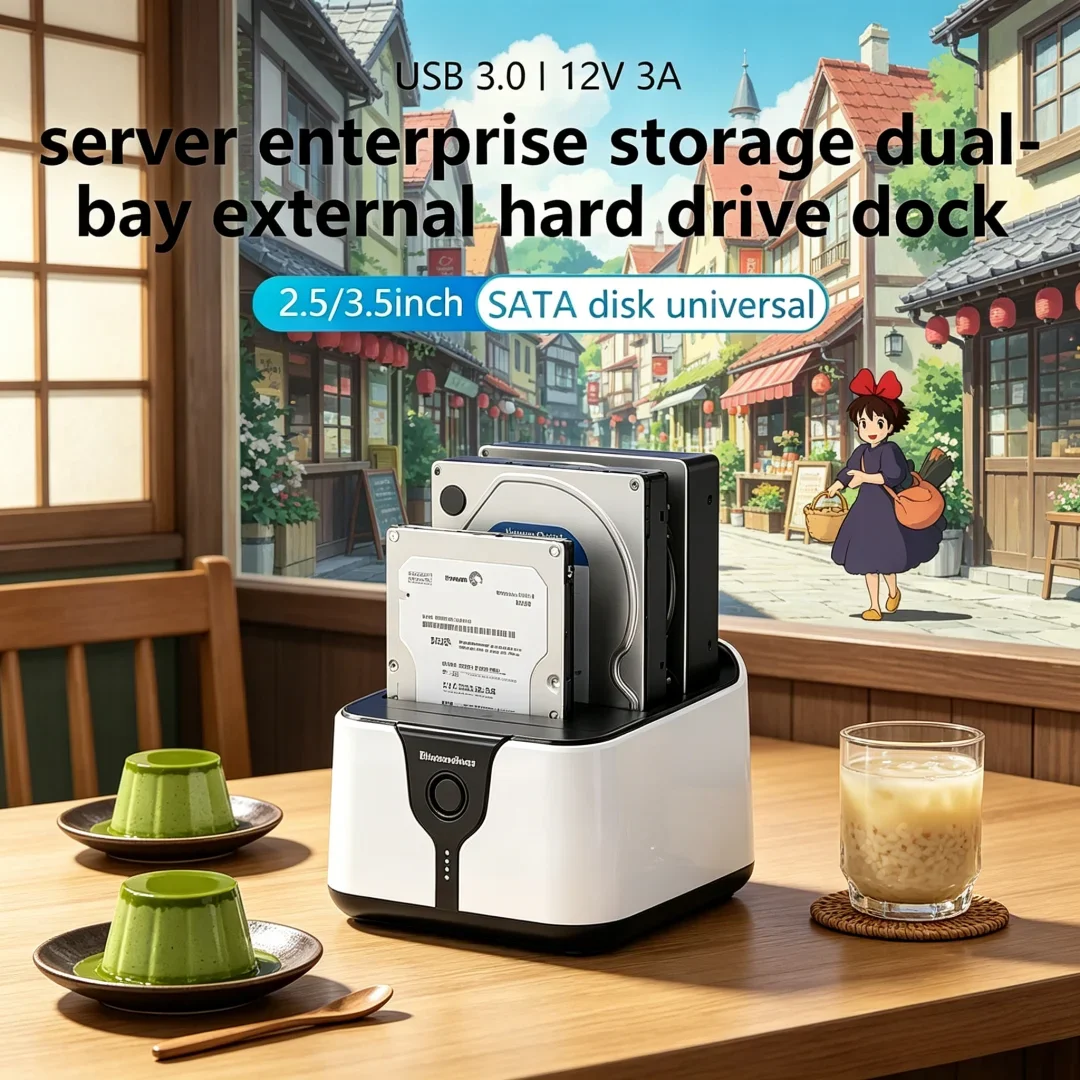 豪華な2ベイhddボックスケース、hddドッキングステーション、ssdケース、デュアルバイ、オフラインクローン、sata-to-usb-30アダプター（25-35インチssdディスク対応）