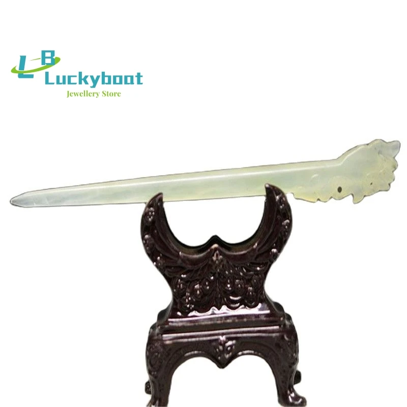 FINE HAND HOLLOW OUT CARVED CHINESE HETIAN JADE PHOENIX HAIRPIN