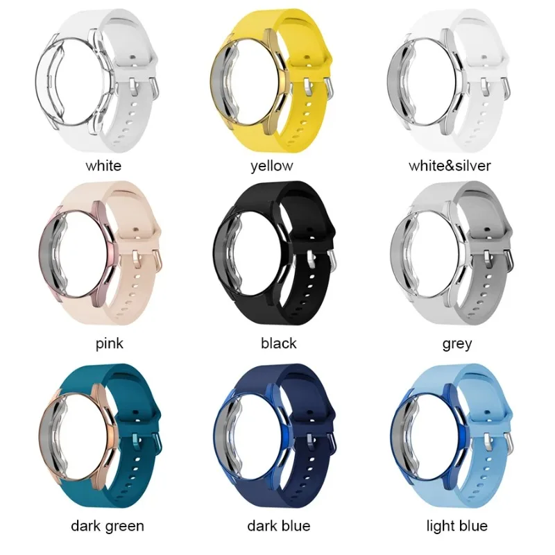 Strap+Case Kit For Samsung Galaxy watch 6 7 40mm 44mm Comfortable Bracelet Protective Case For Galaxy Watch 4 5 40mm 44mm Correa
