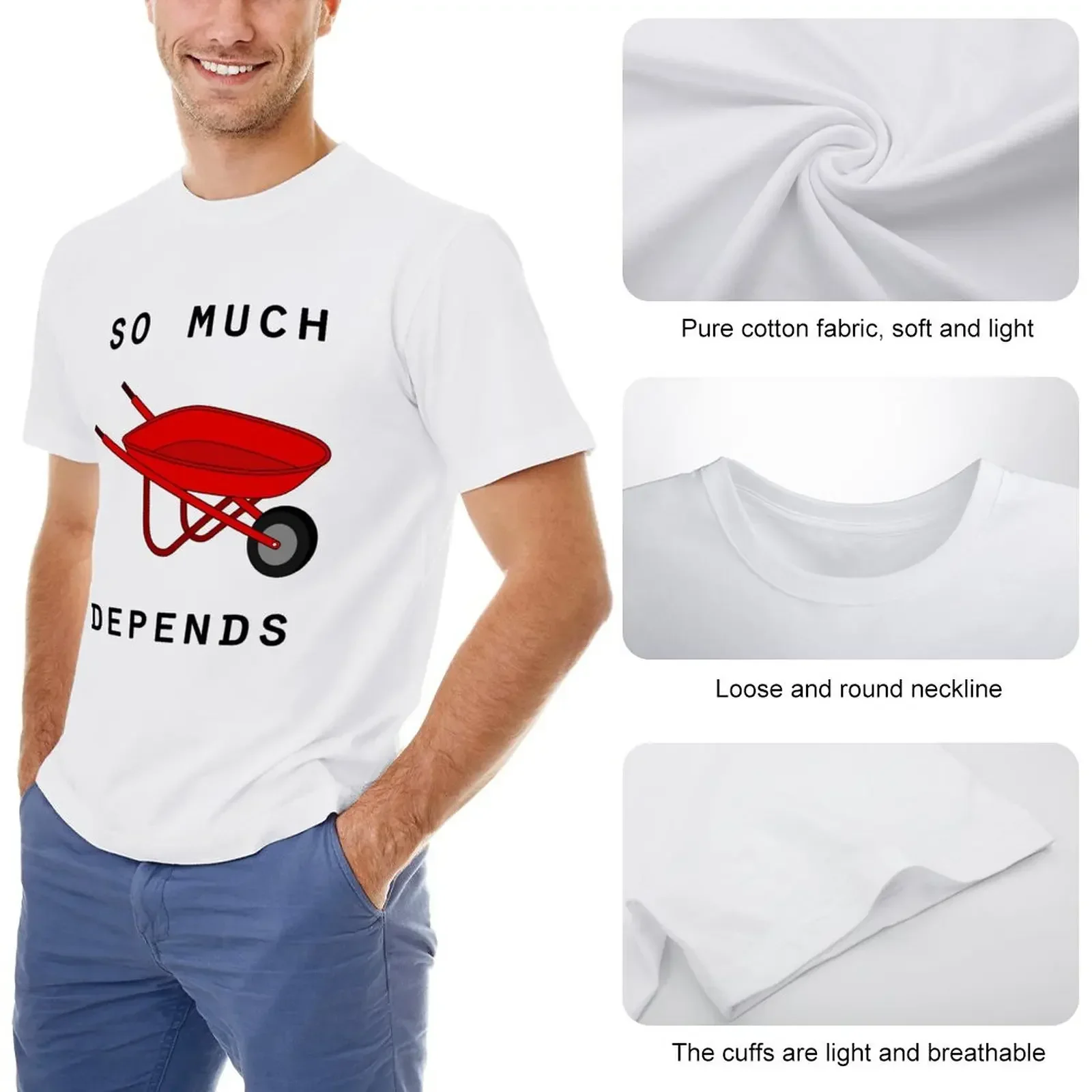 So much depends upon a red wheelbarrow T-Shirt graphic t shirts sublime mens graphic t-shirts