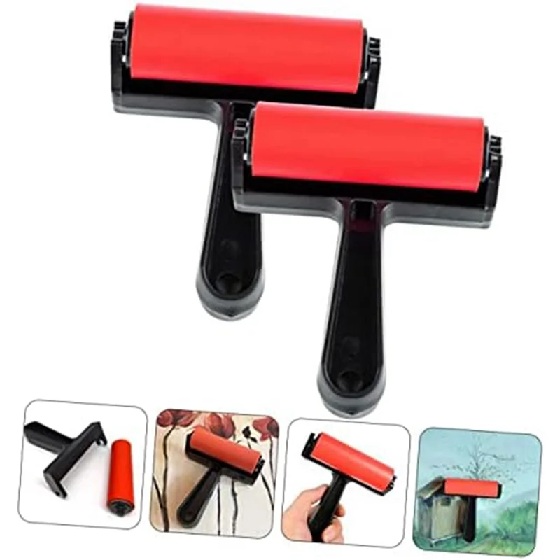 10 Pieces Print Roller Hard Rubber Applicator DIY Process Brush Hand Rubber Roller
