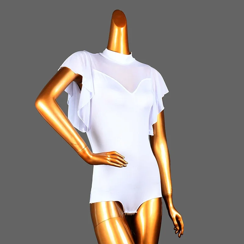 Women Black Short Sleeve Bodysuit Autumn Winter Turtleneck Bodysuits Womens Sexy Bodycon Cha Cha High Waist Romper Body Femee