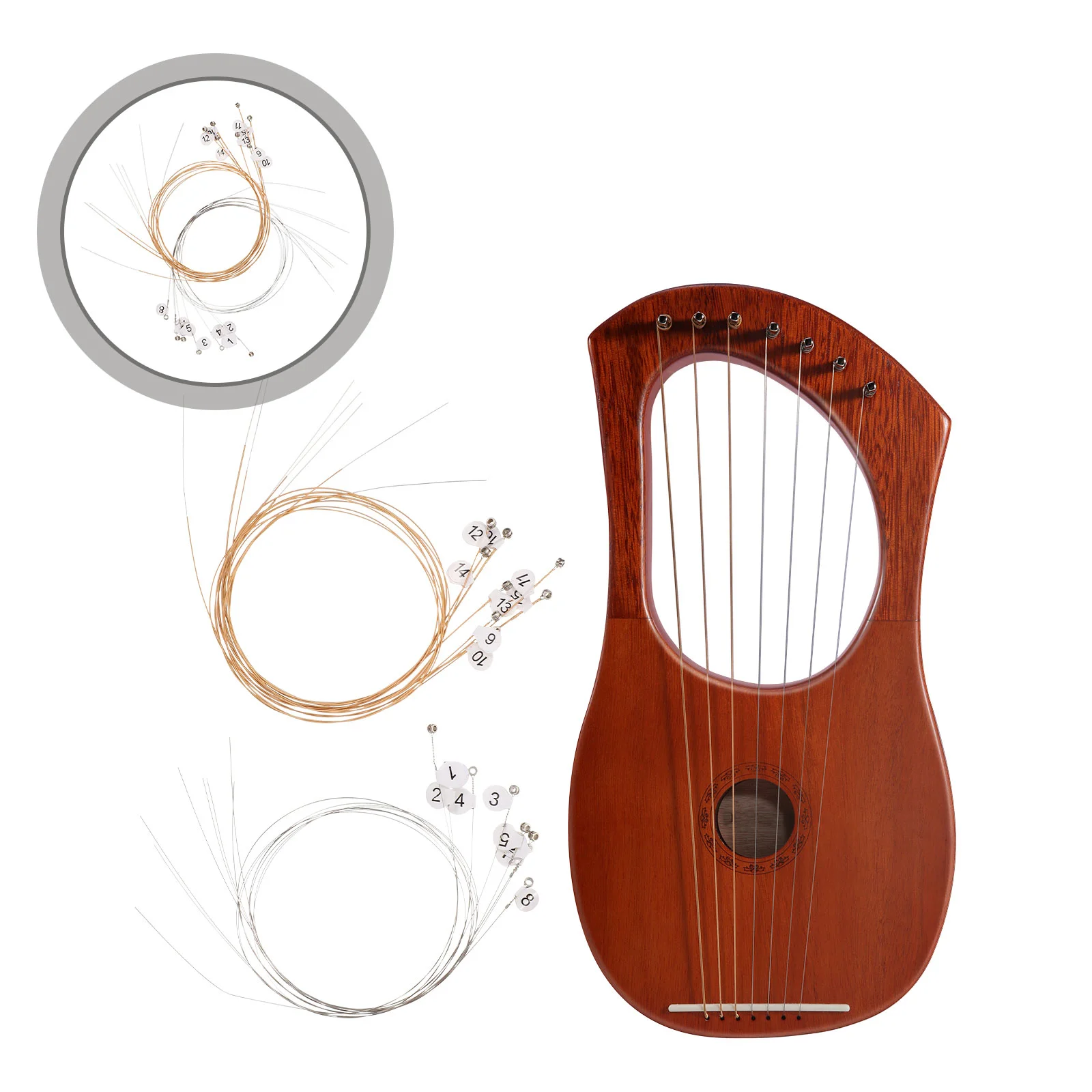 

16 Pcs The Strings Lyre Parts Instrument Fittings Music Accessories Durable Replace Musical