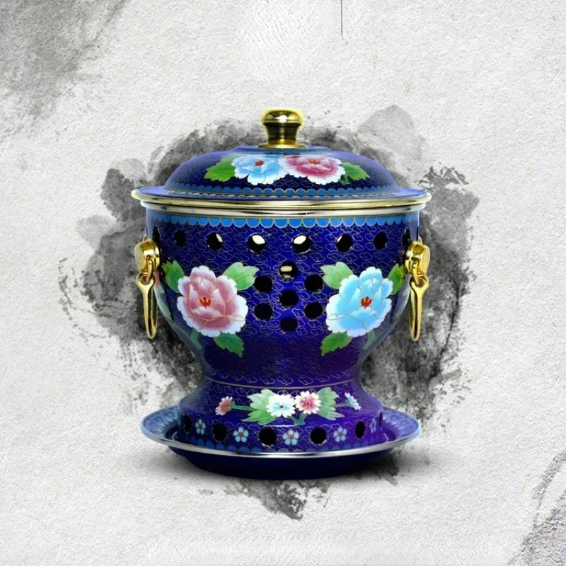 Eco-Friendly Cloisonne Copper Hot Pot Single Meal Design Oil & Alcohol Compatible Premium Red Hotpot with Elegant Design