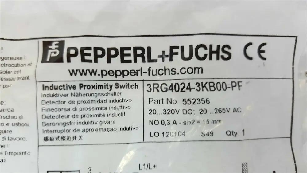 

New Pepperl+Fuchs Inductive Proximity Sensor 3RG4024-3KB00-PF Free Shipping