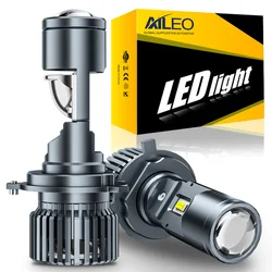 AILEO LED H4 미니 프로젝터 렌즈 LED 조명 자동차 9003 HB2 HI/LO 빔 6000K 슈퍼 밝은 110W LHD RHD 64000LM Automobles 빛