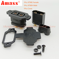 Amass XT90E-F  XT90E-M Battery Connector XT90E Male /Female Plug Gold-plated XT90 Mountable Connector Yellow/Black Socket