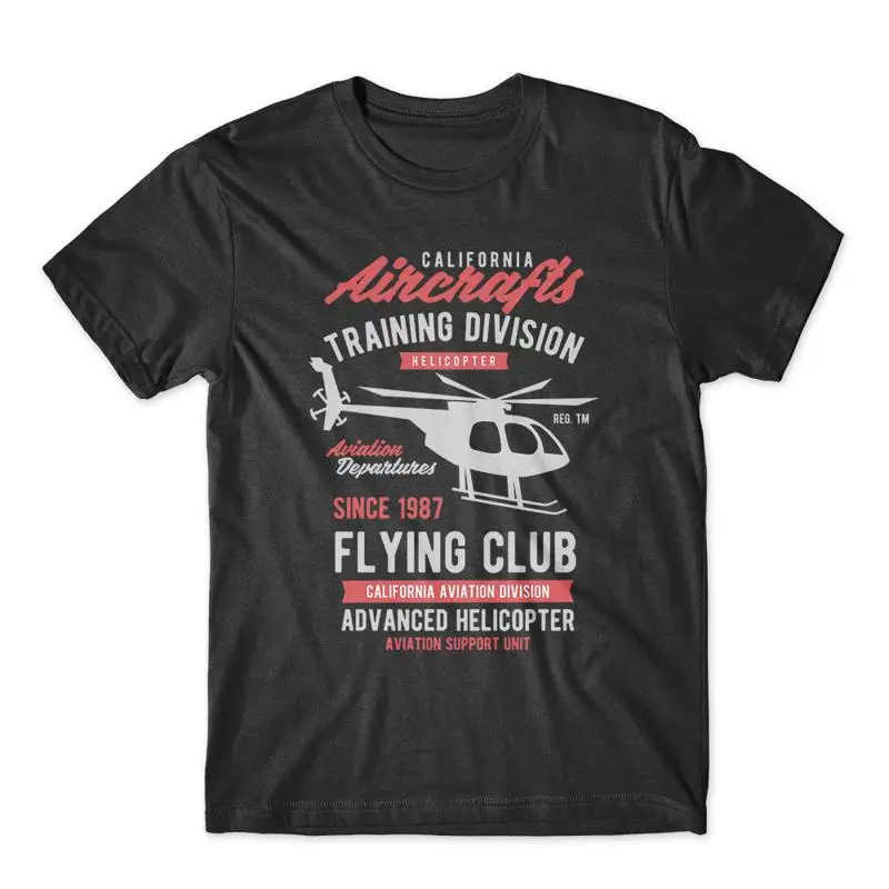 California Aircrafts T Shirt Helicopter Pilot 100 Cotton Premium New