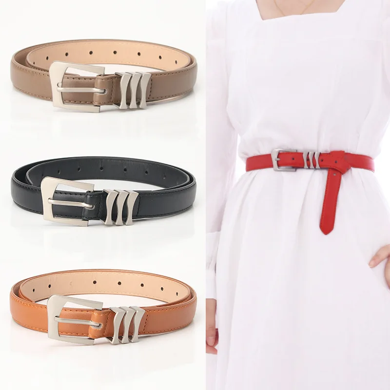 New Fashionable Commuter Versatile Belt Female Simple Personality Multi-color Women's Belt Senior Sense with Jeans Belts