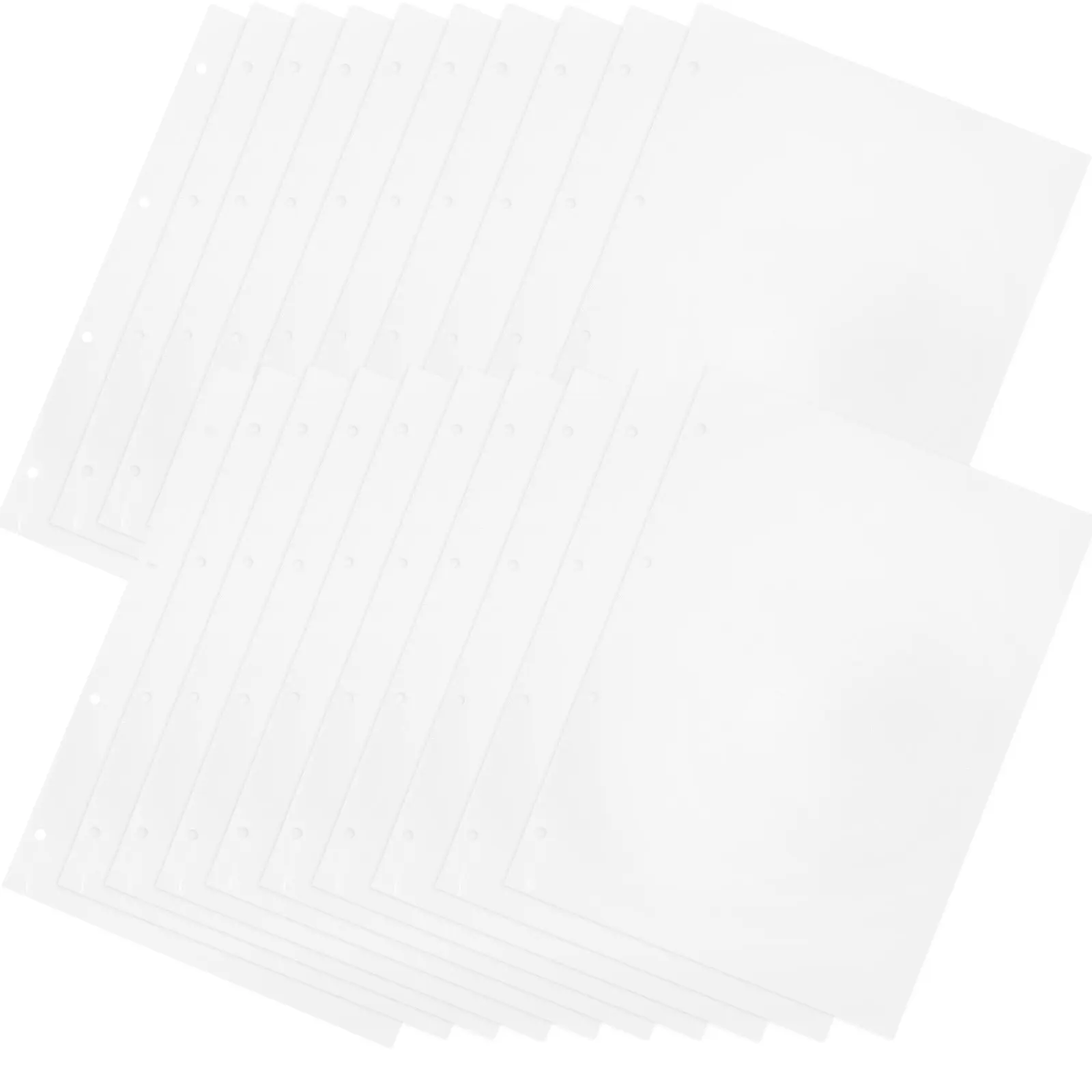 

20Pcs Transparent Photo Album Refill Pages High-Quality Plastic Photo Album Replacement Pages for Postcards Coupons Collectibles