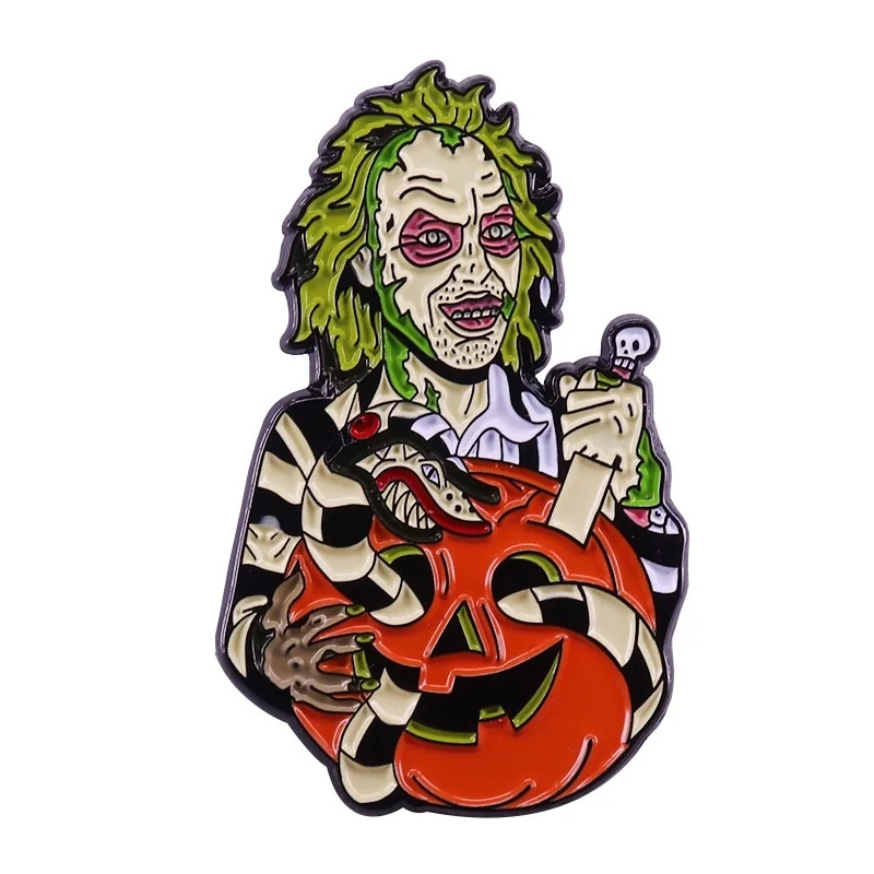 Halloween Horror Emaille Pin Film Abzeichen Brosche Metall Revers Pins für Rucksäcke Broschen Mode Schmuck Zubehör Geschenke