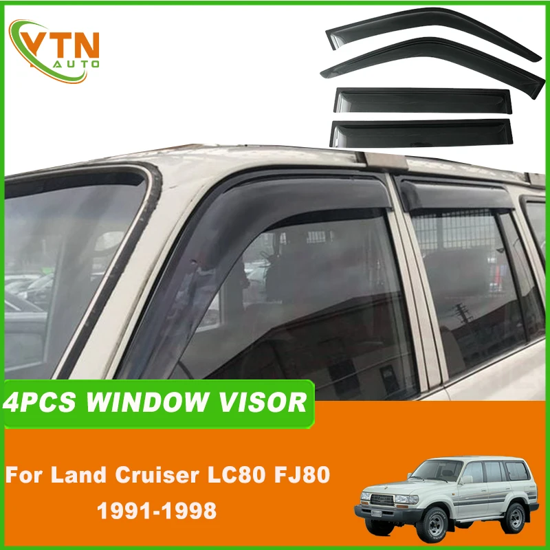 For Toyota Land Cruiser 80 LC80 FJ80 1990 1991 1992 1993 1994 1995 1996 1997 1998 Weathershields Window Visor Wind Deflector