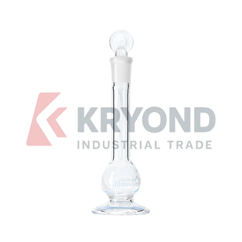 High Borosilicate Glass Volumetric Flask Pear Shape 1mL 2mL 5mL Acid Alkali Resistant Laboratory Measuring Vessel Research Model