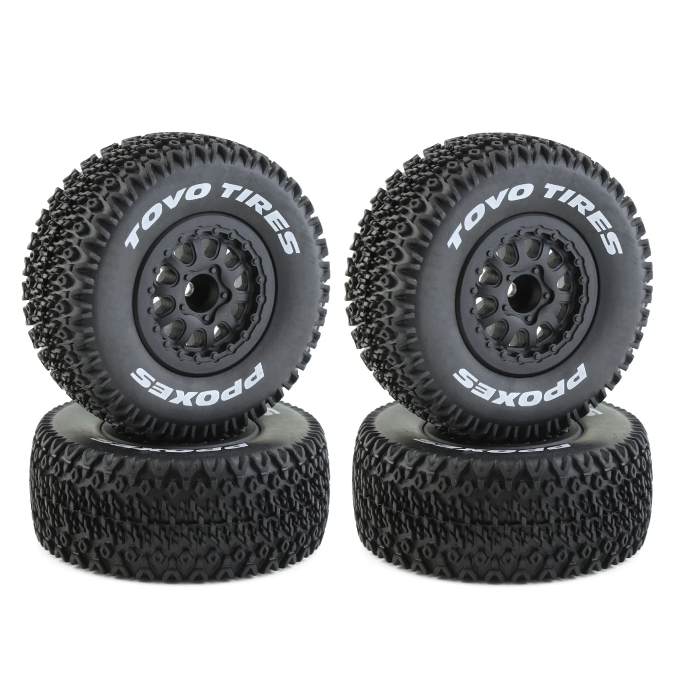 4pcs 112mm 1/10 Short Course Truck Tires Tyre 12mm Wheel Hex For Traxxas Slash Arrma Senton HuanQi 727 Vkar 10sc Hpi Rc Car