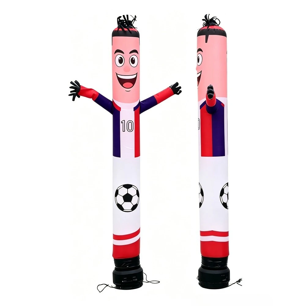 

3M/6M Inflatable Tube Man Soccer Player Sky Dancer, Advertising Waving Arm Air Dancer for Sports Event Party Decoration(Fanless)