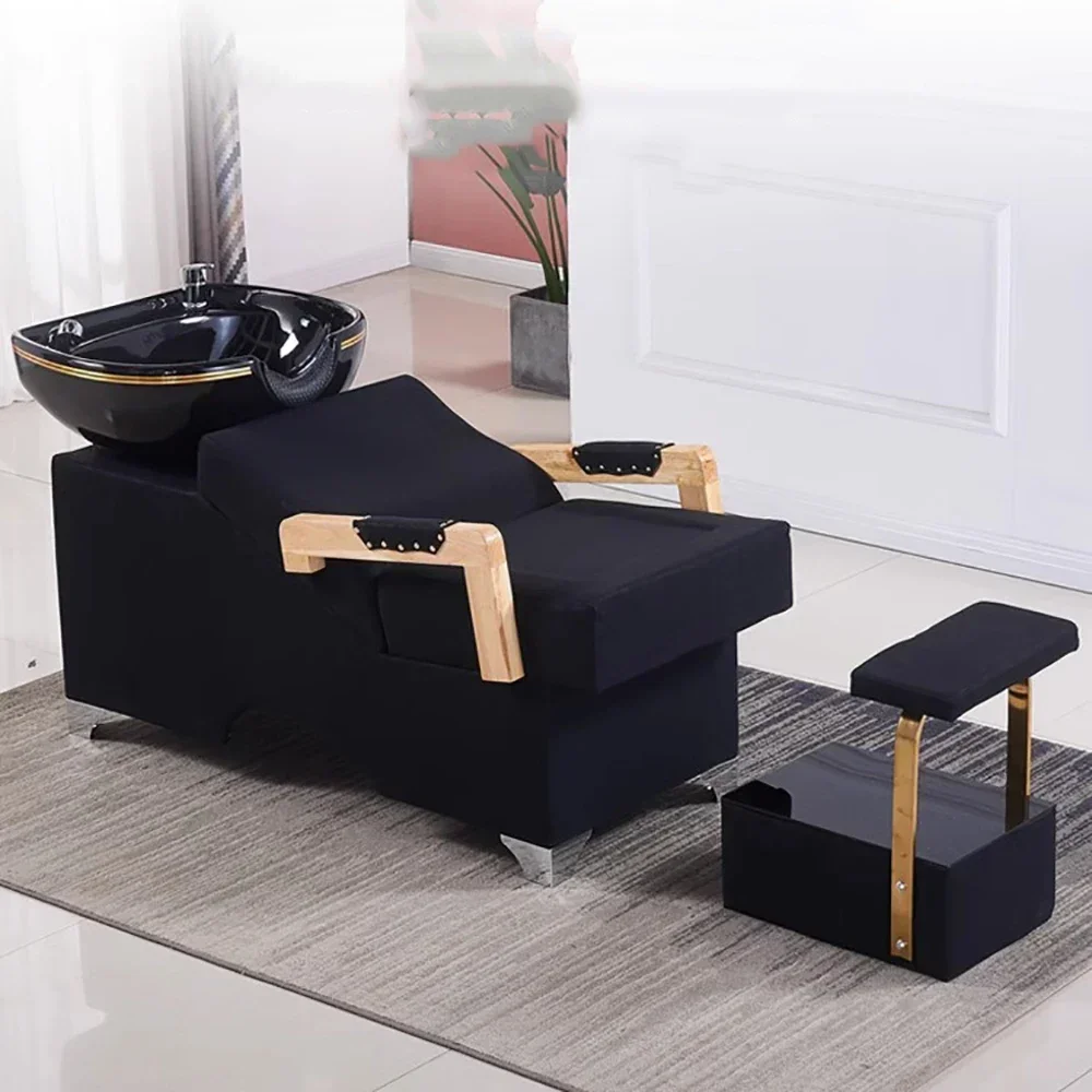Luxury Modern Shampoo Bed Nordic Ergonomic Unique Simple Shampoo Recliner Delicacy Fashion Cadeira De Barbearia Salon Furniture