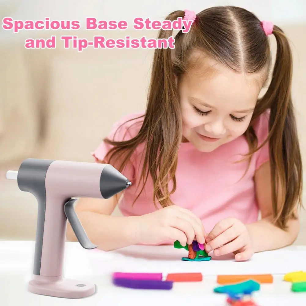 

Беспроводной фонарик для горячего клея с 30 палочками, 30 с, предварительный нагрев, автоматическое отключение, мини-клеевой фонарь с аккумулятором емкостью 2000 мАч для школьных поделок своими руками