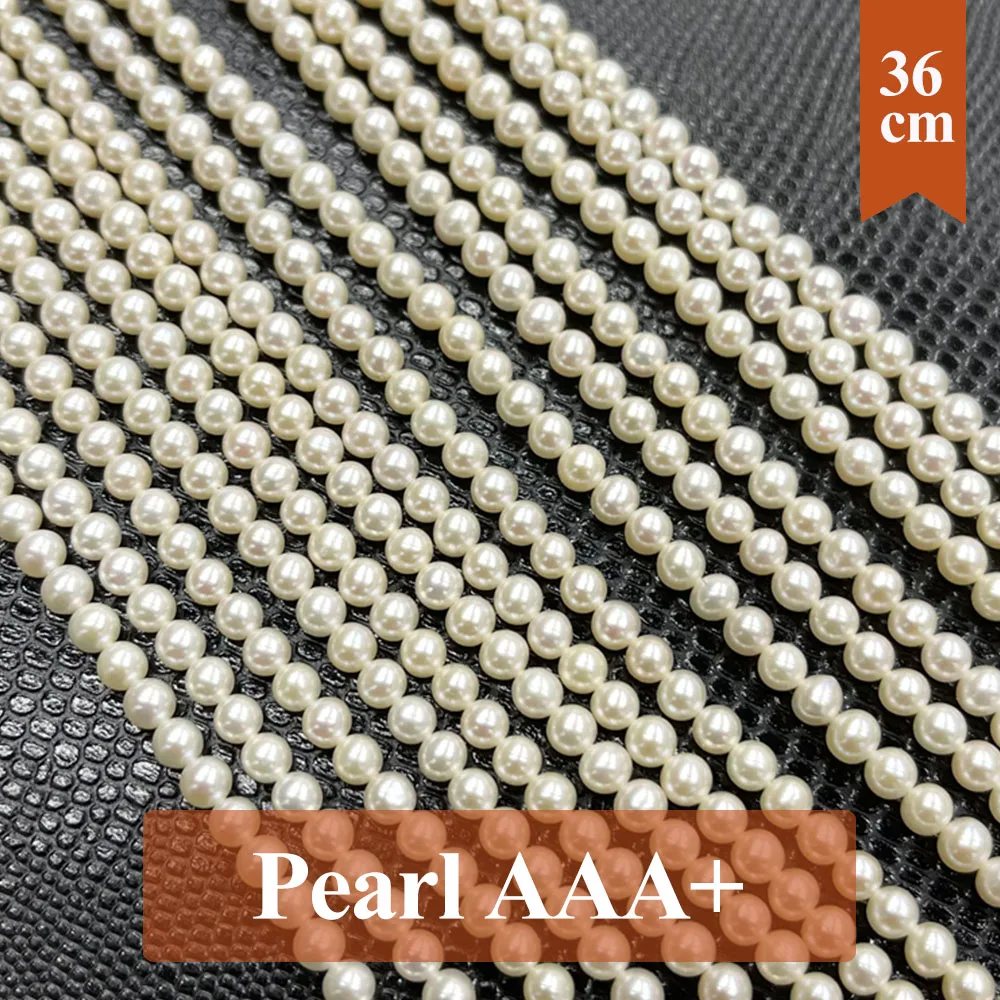 

Punch Natural Freshwater 100% Pearls Bead Round AAAA+ Pearl Loose Spacer Beaded for Making DIY Jewelry Necklace Bracelet 36cm