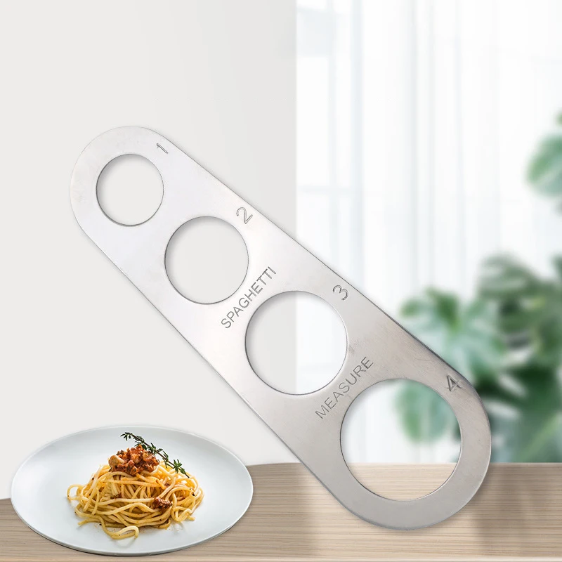 

4 Serving Portion Stainless Steel Spaghetti Measurer Cooking Supplies Measuring Ruler Control Utensil Tools Kitchen Accessor