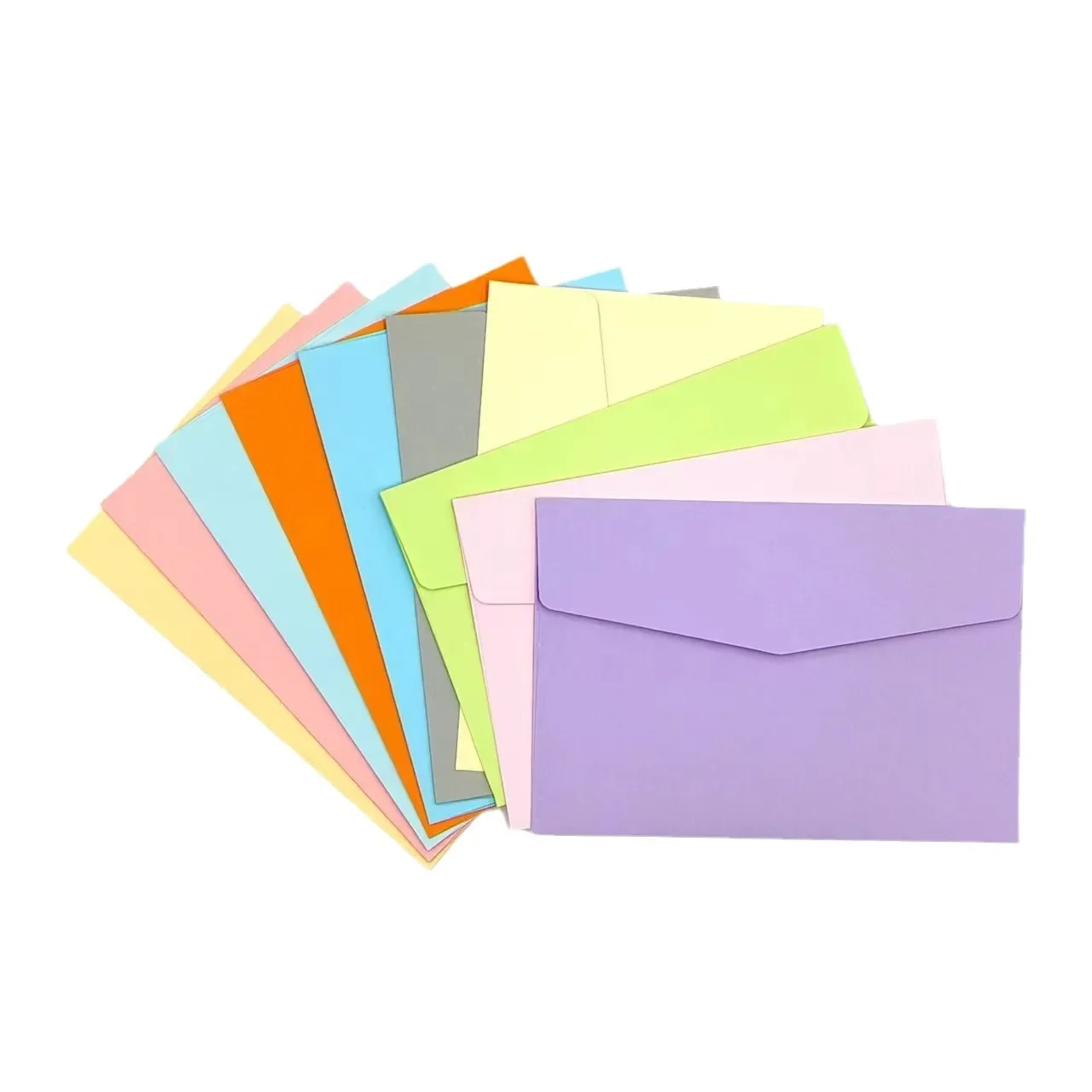 50pcs Multiple Colors Envelopes 130g Paper 16x11cm Greeting Card Business Card Western Envelope for Wedding Invitation Packaging