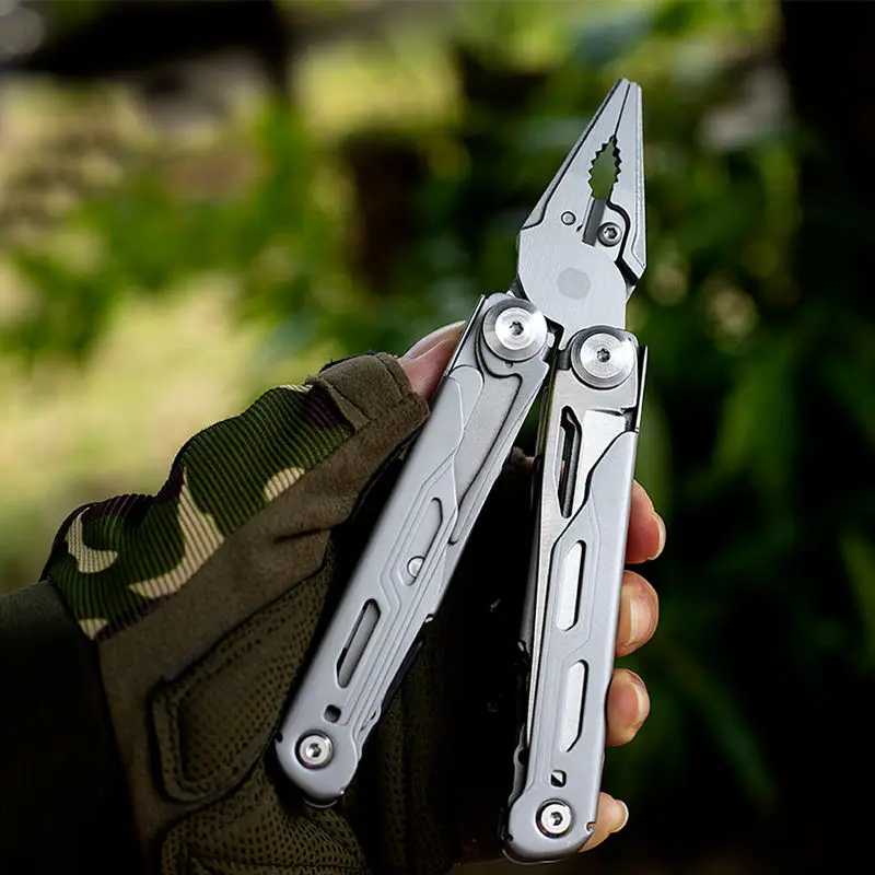 

Складные многоцелевые плоскогубцы из нержавеющей стали премиум-класса 13 в 1, полный фиксатор