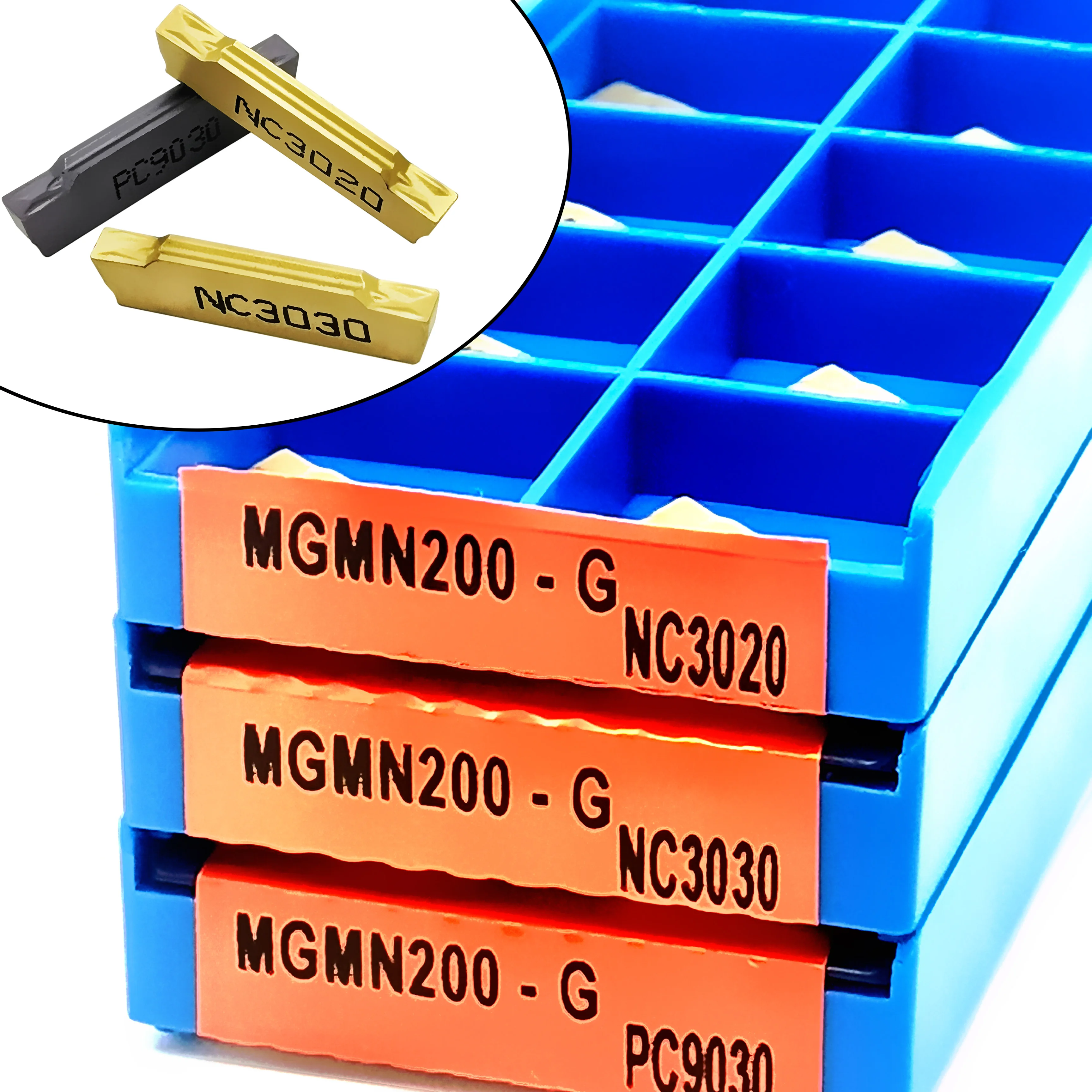 Inserts en carbure de rainurage d'origine de qualité supérieure MGMN200 G NC3020 3030 PC9030, outils de séparation et de rainurage