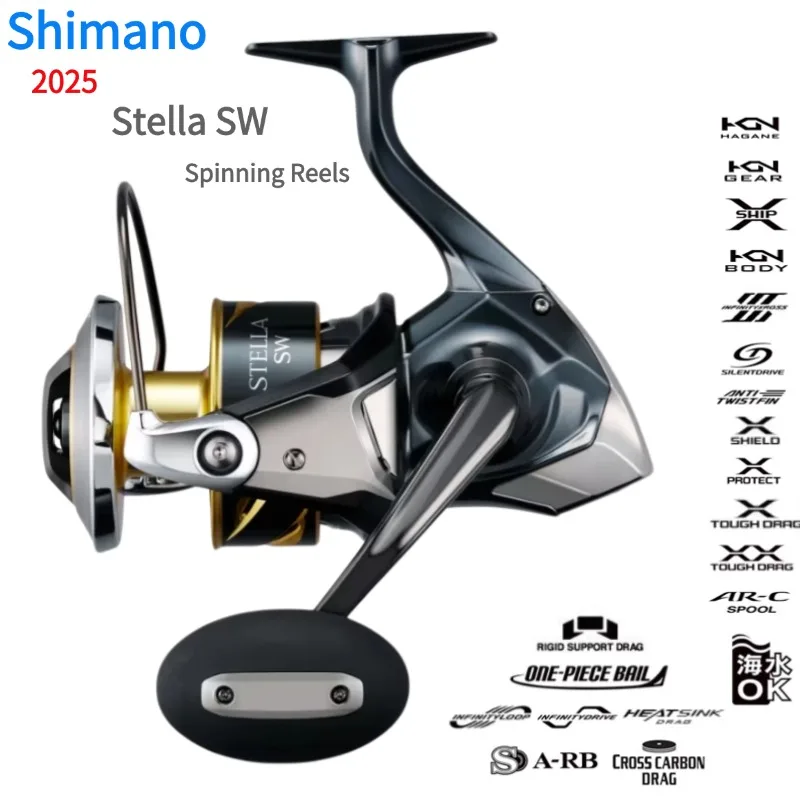 SHIMANO STELLA SW 8000PG 8000HG 8000XG 10000PG 10000HG 14000XG Спиннинговая рыболовная катушка X-ship для морской воды