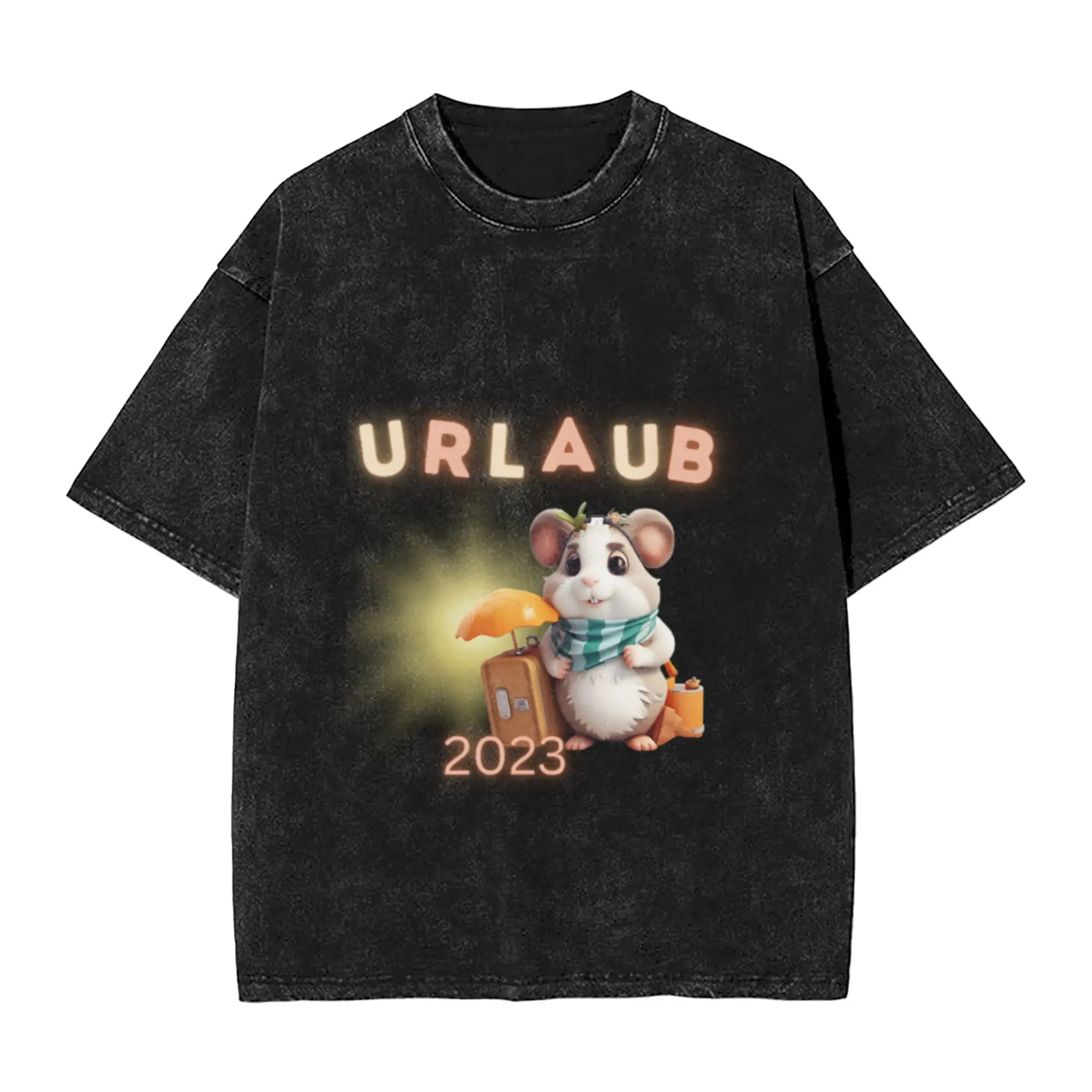 FINALLY HOLIDAYS Classic Chic A Washed T Shirt Men's Women's Oversized Cotton Tees Tops
