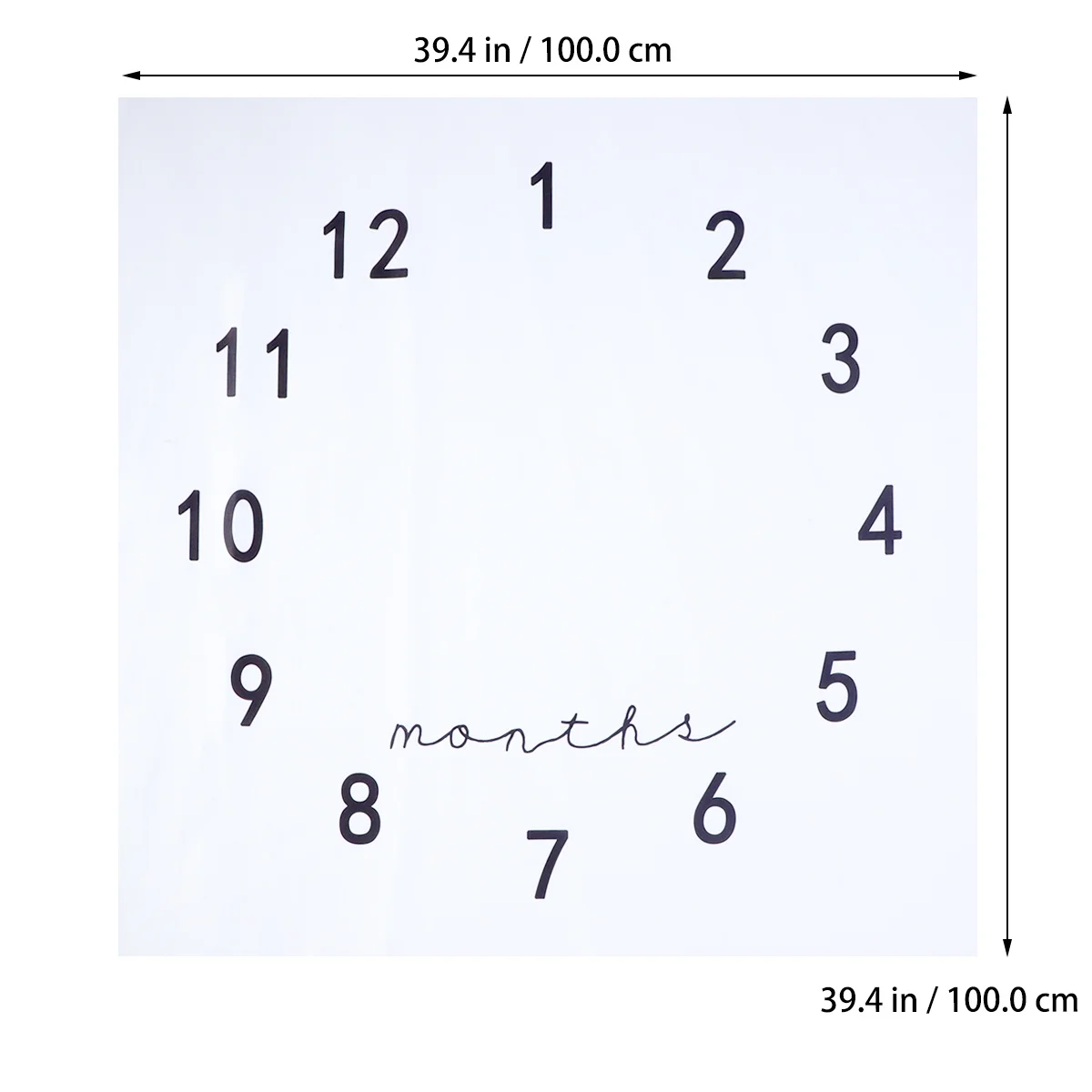 ผ้าห่มเด็กทารกแบบรายเดือน ขนาด 100x100 ซม. ผ้าฝ้าย ผ้าห่มห่อตัว ผ้าคลุมให้นม ผ้าห่มฉากหลังถ่ายภาพเด็ก อุปกรณ์ประกอบฉากถ่ายภาพเด็ก