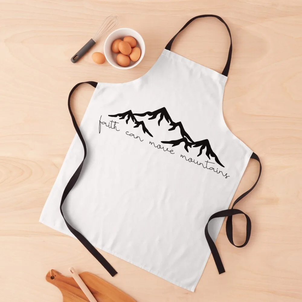 Faith can move mountains Apron japanese style nail tech supplies Kitchen accessories kitchen item Apron