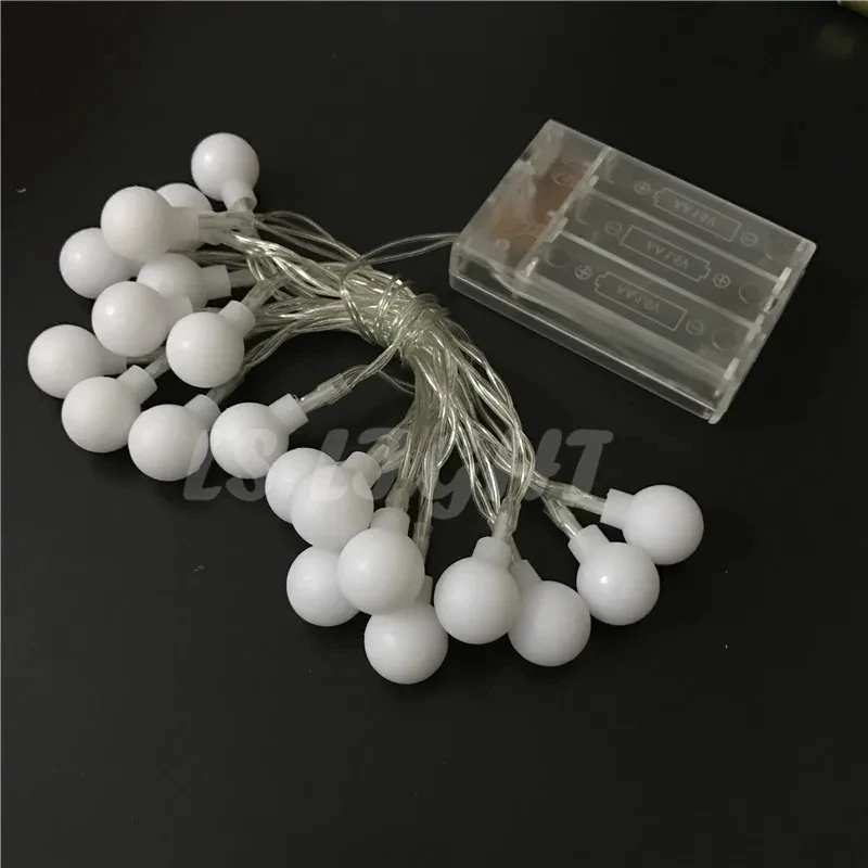 Lampu Hias Bola Garland Peri Tahan Air 10M 80LED dengan Baterai untuk Dekorasi Pohon Natal, Pernikahan, Rumah, dan Dekorasi Dalam Ruangan