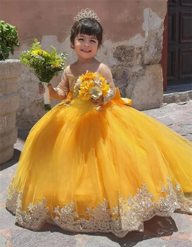 abito-da-damigella-d'onore-giallo-personalizzato-per-matrimonio-in-pizzo-e-tulle-con-applicazioni-lucide-e-fiocco-lungo-fino-al-pavimento-per-compleanno-bambina-o-damigella