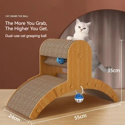 Brinquedo de madeira Cat Scratcher para gatos Bola de sisal Coçar bola Pata de moagem Suprimentos de treinamento Acessórios para animais de estimação