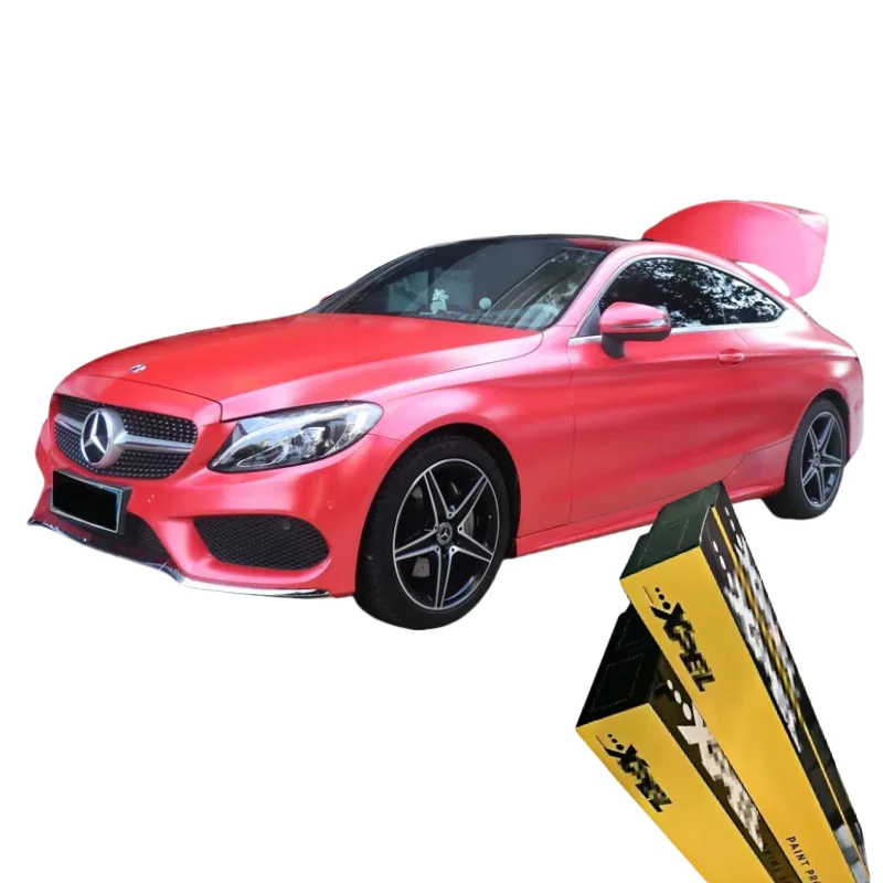 

XPEL PET Electro Optical Metal Red 1.52x17m Car Color Change Changing Paint Protection Vinyl Stickers Decals Wraps Films Roll