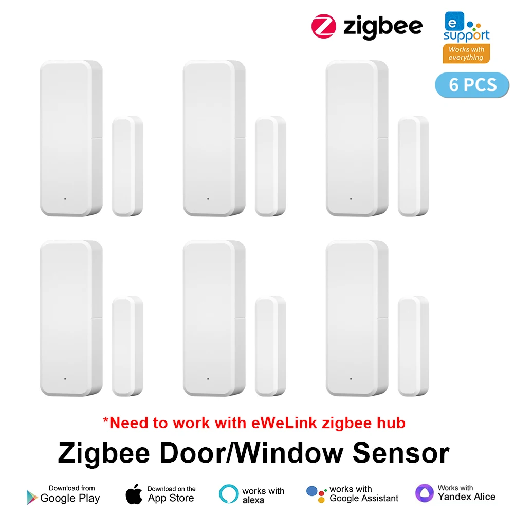 ZigBee Door Window Sensor eWeLink APP Smart Home Security Protection Door Open Closed Detector for Alexa Google Yandex Alice image 3