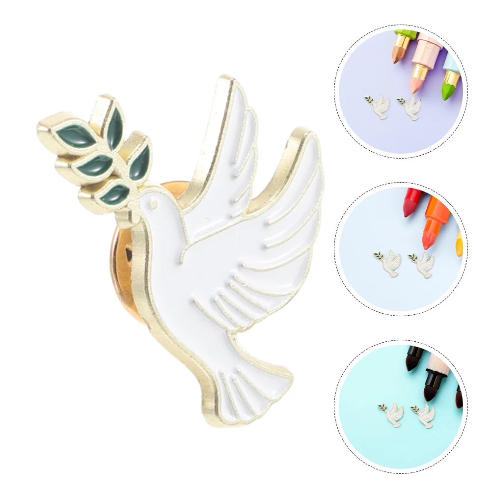 

3pcs Peace Lapel Pin Alloy Brooch For Scarf Suit Dress Hat Backpack Clothing Jewelry Symbol Dove Jewelry Of Peace