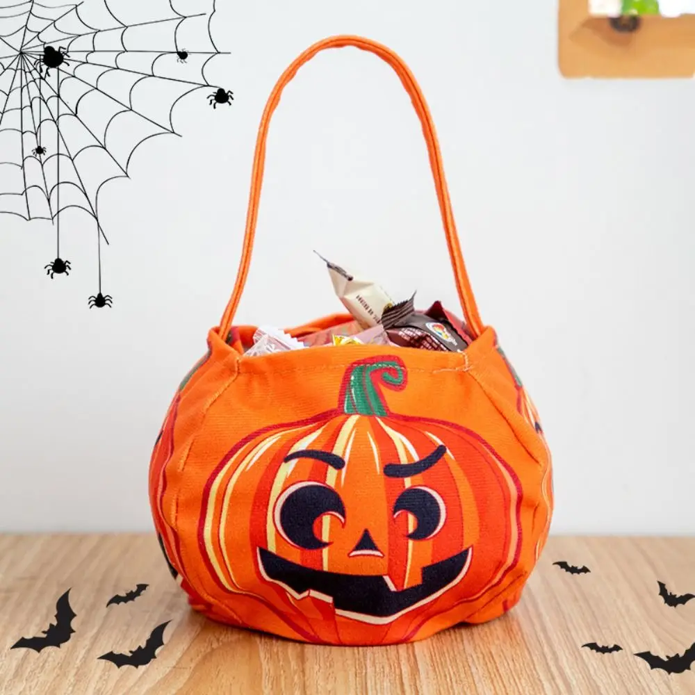 Tas tangan anak-anak, tas Tote anak-anak, tas tangan, ember permen, labu, trik, tas hadiah, tas permen Halloween, kain kreatif