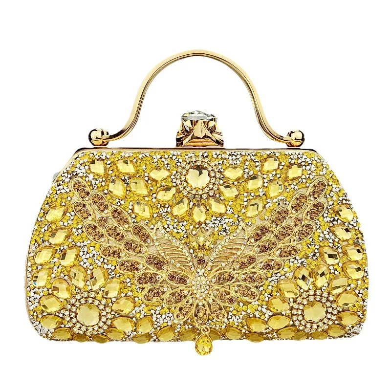 2025 سحابة aped الماس جزءا لا يتجزأ من الذهب المياه الماس حقيبة يد الزفاف عشاء الاسمية المرأة الدكتور حقيبة صغيرة مربع حقيبة بولي Leather الجلود