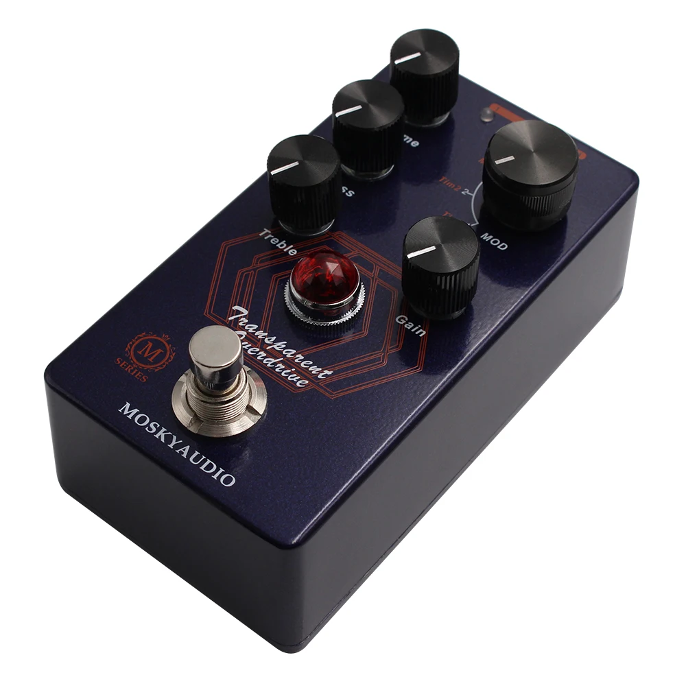 MOSKYAUDIO-Transparent Overdrive Effects Pedal, Clean Drive, True Bypass Function, Guitar Effects Processor Accessories, New