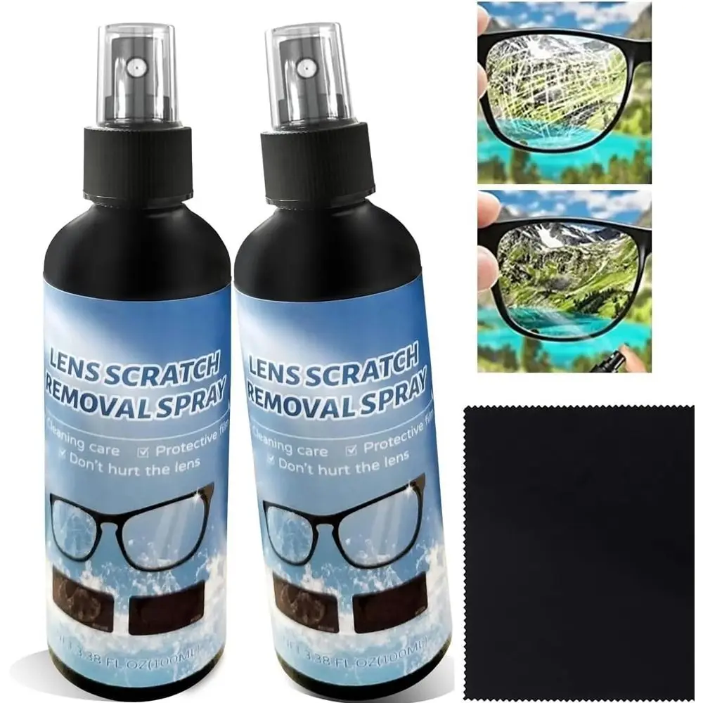 100ml óculos lente limpador spray remoção de poeira limpeza suave óculos remoção de riscos spray remodelação anti nevoeiro