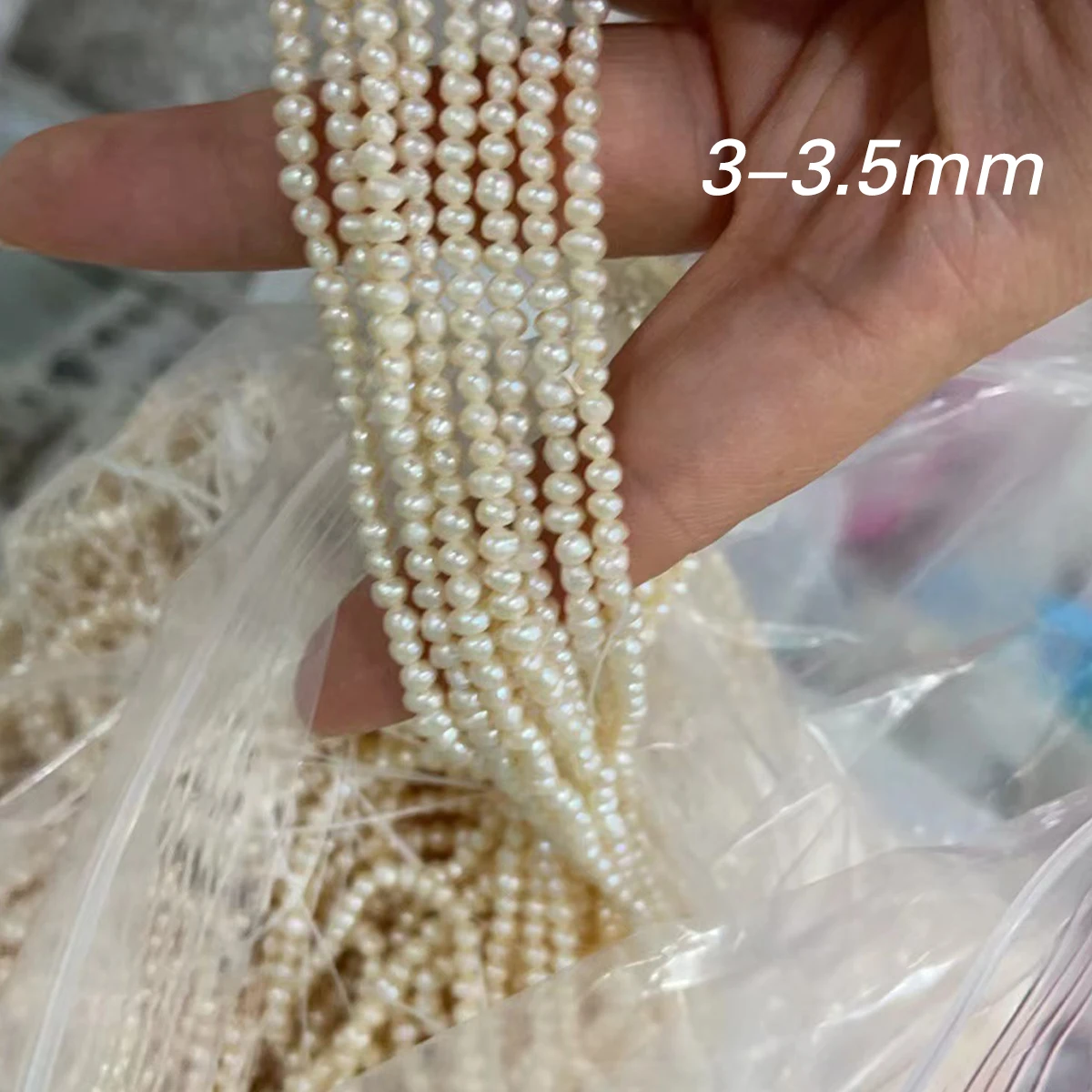 100% Natural Freshwater Pearl Rice White Beige Beads Loose Bead Charms for DIY Women Men Necklace Jewelry Making Accessories