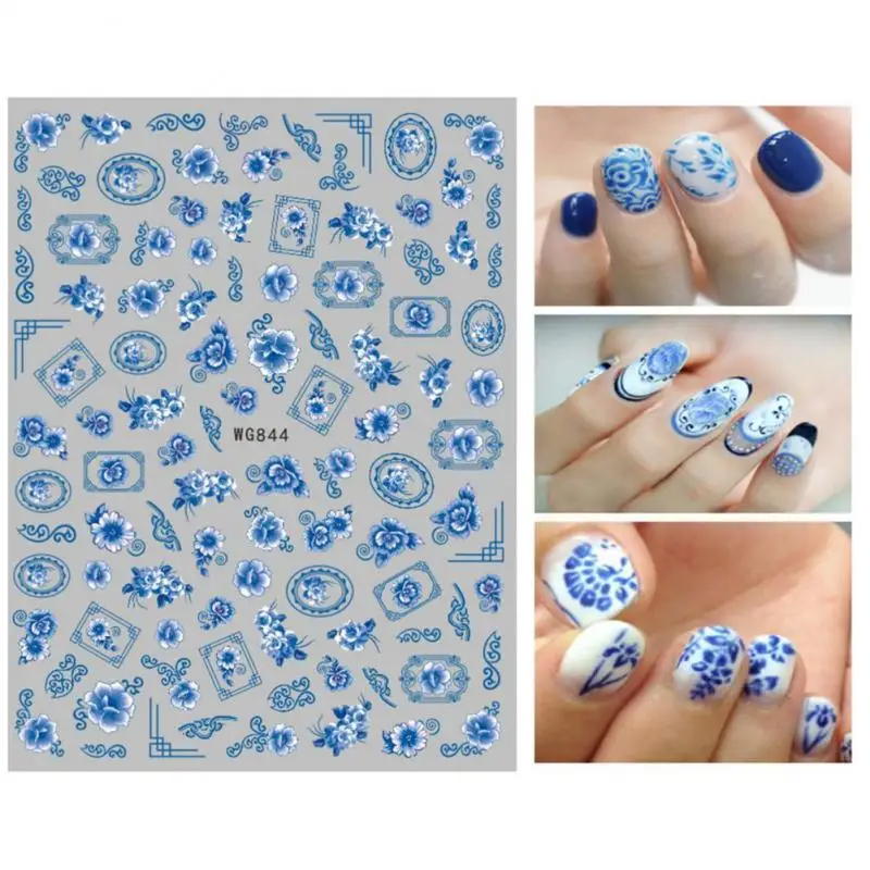 Wysokiej jakości zdobienia paznokci przyciągające wzrok kwiaty unikatowe modne dekoracje 3d naklejki do paznokci kwiatowe zdobienia paznokci popularne eleganckie oprawki