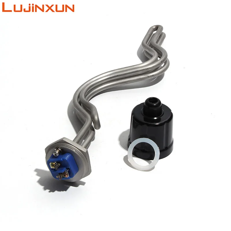 Lujinxun 240V DN25 1inch BSP/NPT Immersion Water Heating Element with Grounding Screw for Brewage Equipment 4.5KW/5.5KW/6.5KW