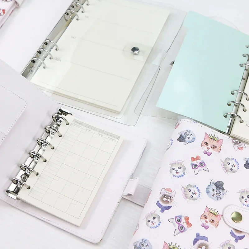 45 Pieces A5 A6 A7 6ring Loose Leaf Notebook Refill Binder Inner Page Budget Weekly Monthly To Do Line Dot Grid Paper Stationery